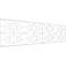 Ekena Millwork Set of Four Panels for 94 1/2"W x 24 1/4"H Jamestown Fretwork Wainscot Wall Paneling WPKP12X01X47JTN - alternate 1